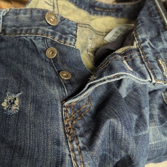 Vintage Y2K Guess Men's Size 34 Button Fly Falcon Slim Boot Cut Jeans - Picture 2 of 10